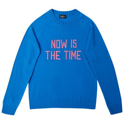 Bespoke Embroidered Now Is The Time Jumper