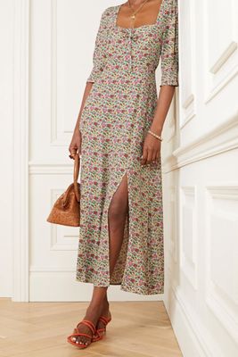 Naomi Floral-Print Georgette Midi Dress from Rixo
