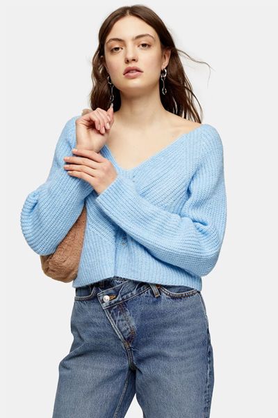 Blue Super Directional Crop Jumper