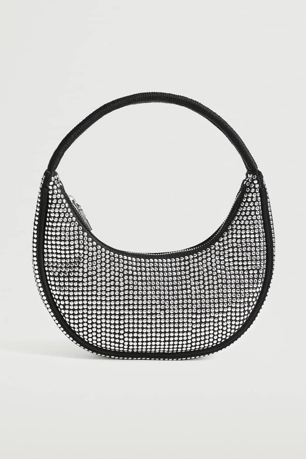Glossy Baguette Bag from Mango