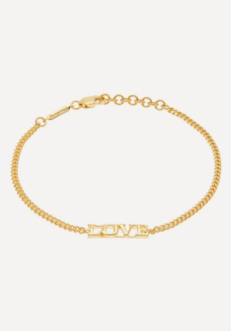 14ct Gold Plated Vermeil Silver Love Name Bracelet from Otiumberg