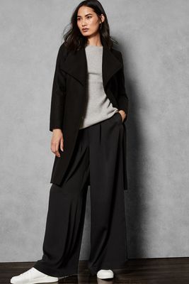 RAYAY Belted High Neck Wool Coat