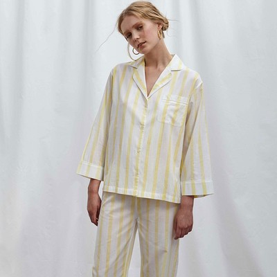 Yellow Stripe Pyjama Set from Honna London