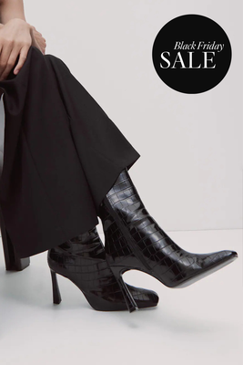 Coco Leather-Effect Heeled Ankle Boots