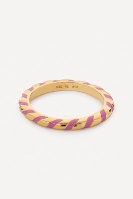 Gold-Plated Twirl Enamel Ring from Anna + Nina