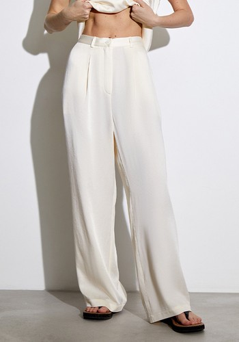 Relaxed Fit Pyjama-Style Trousers from 12 Storeez 