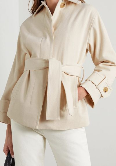 Belted Cotton-Blend Twill Jacket, £585 | Vince