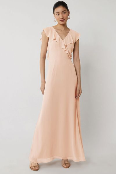 Frill Wrap Bridesmaid Dress