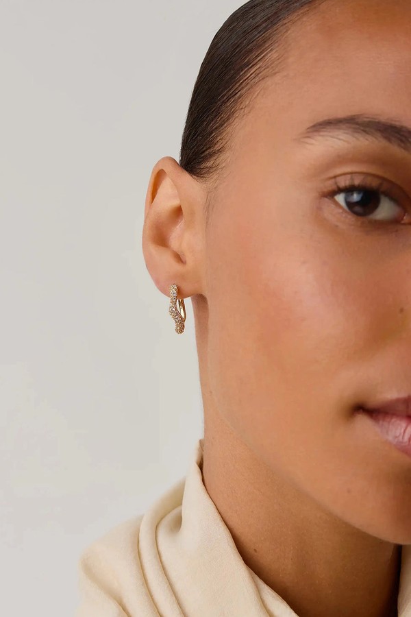 Small Hoop Earrings from Molten Snow