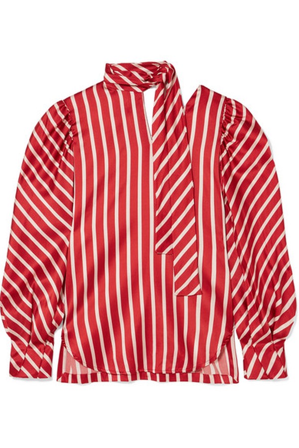 Juliette Striped Silk-Blend Satin Blouse from Silvia Tcherassi