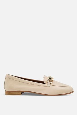 Chain Trim Leather Loafers from Dune