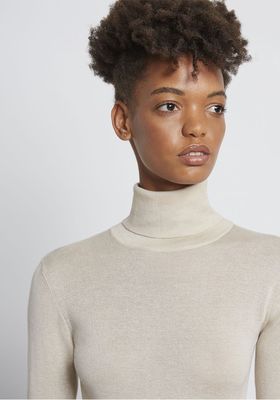 Semi Sheer Premium Silk & Cashmere Blend Turtleneck Body from Novo