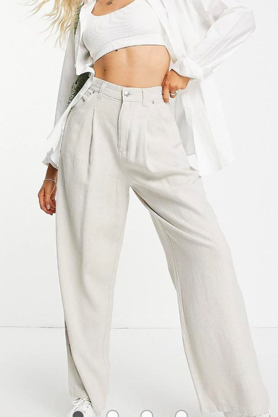 Cream & White Trousers from ASOS 