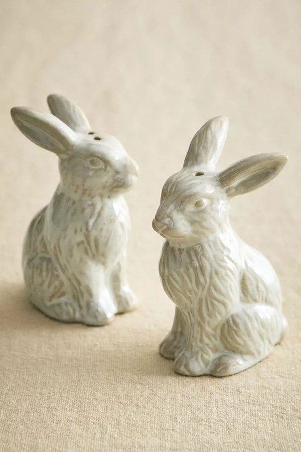 Stoneware Rabbit Salt & Pepper Shaker Set from Zara