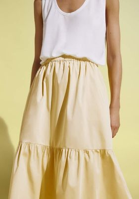 Midi Poplin Skirt from Massimo Dutti