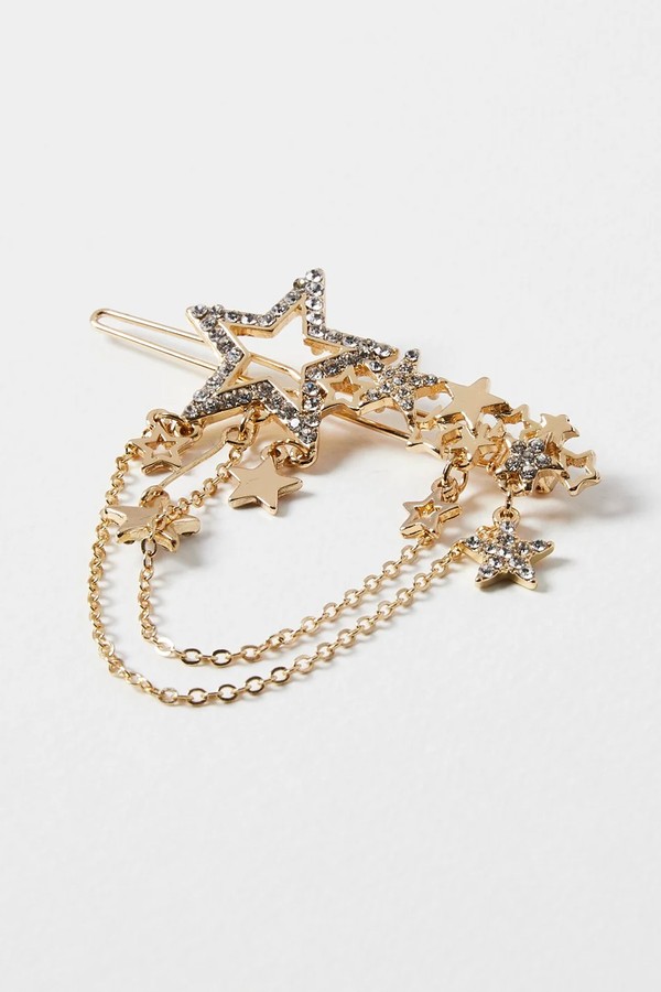 Anaise Stars & Chain Barrette Hair Clip from Oliver Bonas