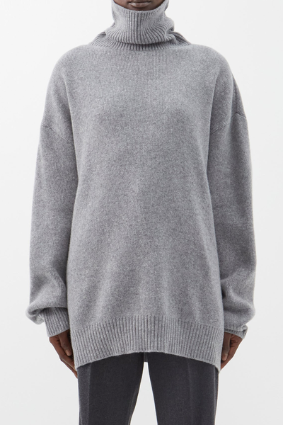 Displaced Sleeve Roll Neck Wool Sweater from Raey