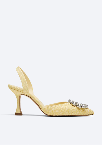 Rhinestone Plaited Slingback Shoes from Uterque