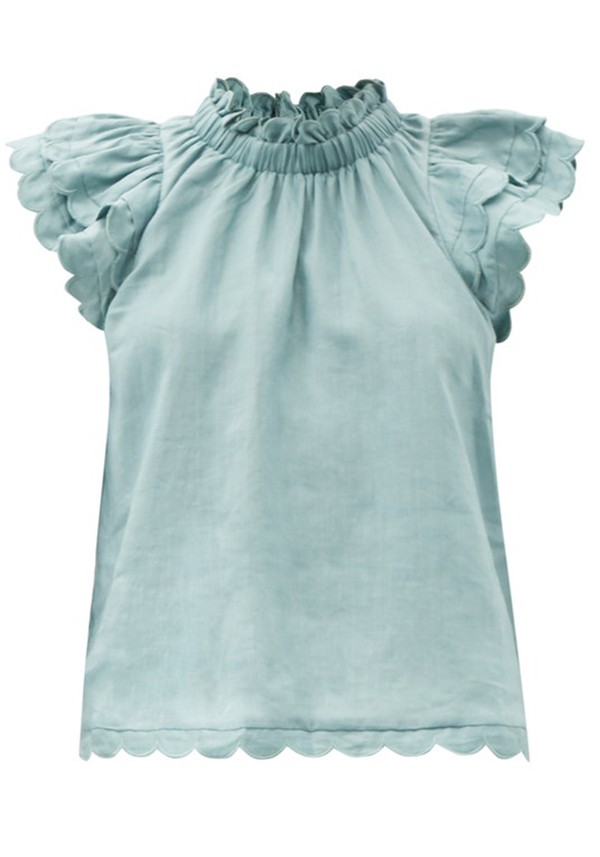 Shannon Scalloped Ruffled Top from Sea NY 