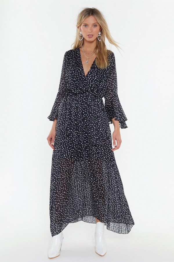 Dot Your Number Spotty Maxi Dress