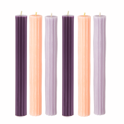 The 'Purples' Pack Of Beeswax Candles from Matilda Goad