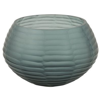 Indigo Blue Dash Glass Vase