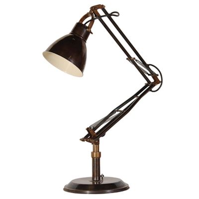Dark Brass Angled Desk Lamp from CH Collection