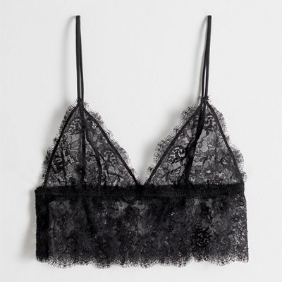 Floral Lace Triangle Bra from & Other Stories
