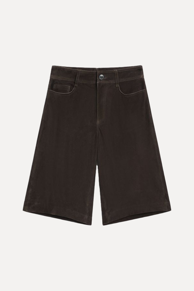 Suede Leather Bermuda Shorts