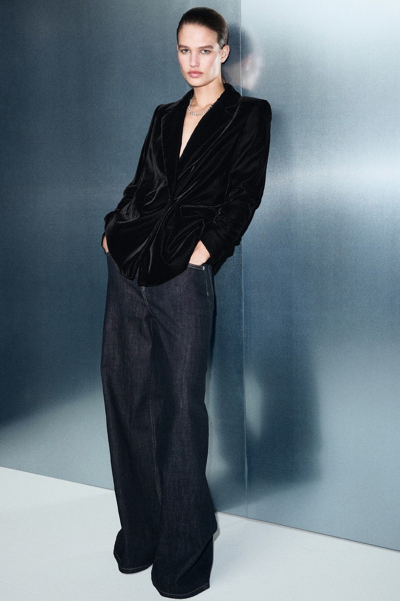 Double-Breasted Velvet Jacket