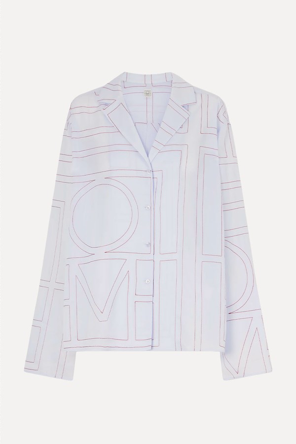 Embroidered Cotton & Lyocell-Blend Shirt from Toteme