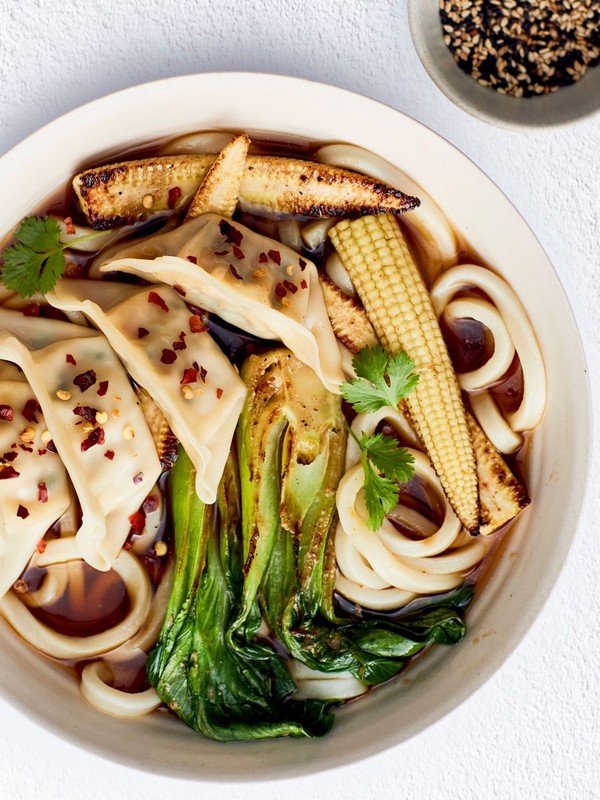 Gyoza Miso Veg Noodle Bowl