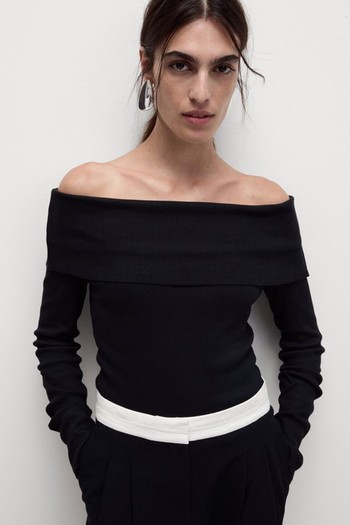 Cotton Rich Off The Shoulder Top from Marks & Spencer