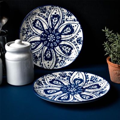 Blue Patterned Small Plate from Liv's