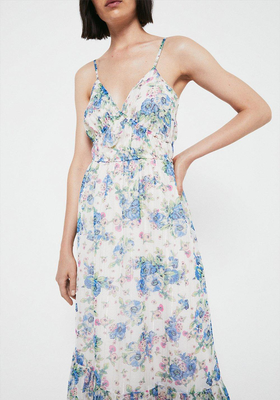  Cami Dress In Blue Floral