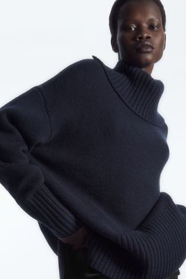 Oversized Cashmere Roll-Neck Jumper   from COS