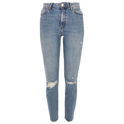 Original Slim Mid Blue Distressed Jeans