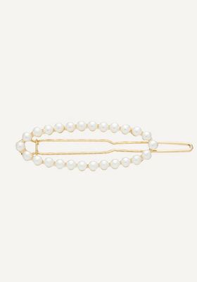 Faux Pearl Barrette Hair Clip from The Uniform