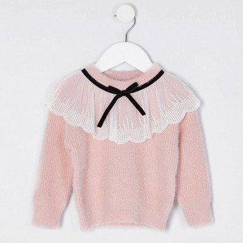 Pink Collar Detail Jumper