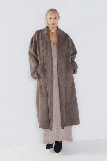 Responsible Cashmere-Blend Blanket Coat