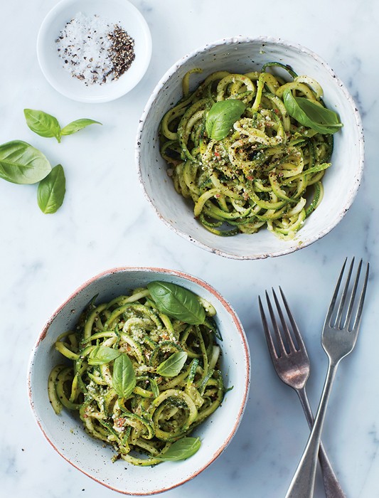 Courgetti With Creamy Almond Pesto