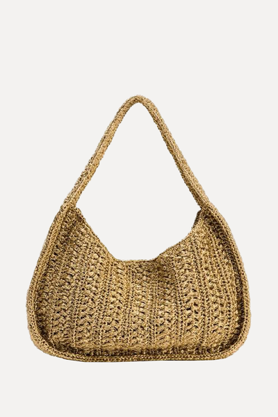 Woven Shiny Shopper Bag