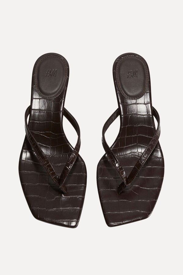 Kitten-Heeled Sandals