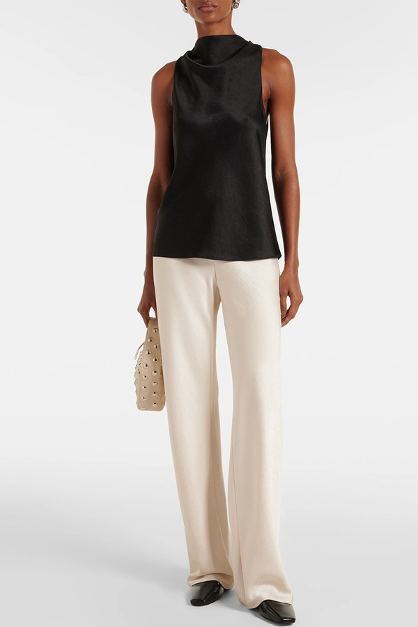 High-Rise Satin Wide-Leg Pants from Vince 