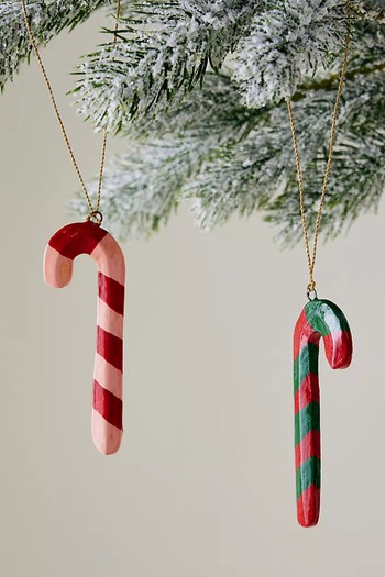 Set Of 2 Candy Cane Ornaments from Anna + Nina