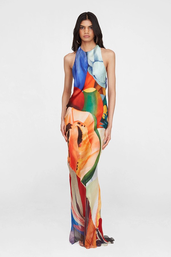 Salpicon Long Silk Dress