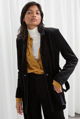 Belted Velour Blazer from & Other Stories