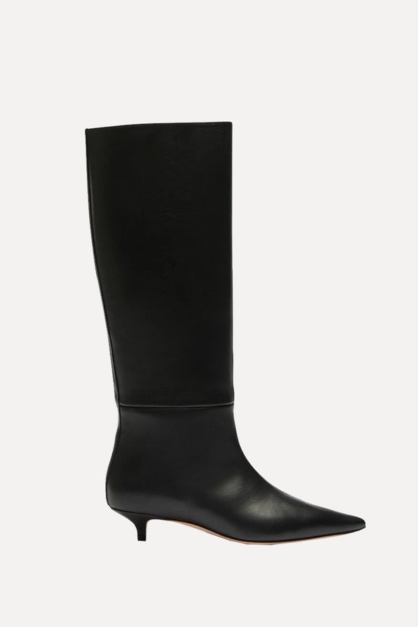 Sleek Kitten Heel Pull On Tube Boots from Russell & Bromley