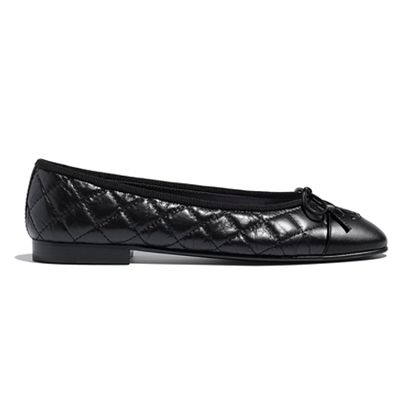 Aged Calfskin Flats from Chanel