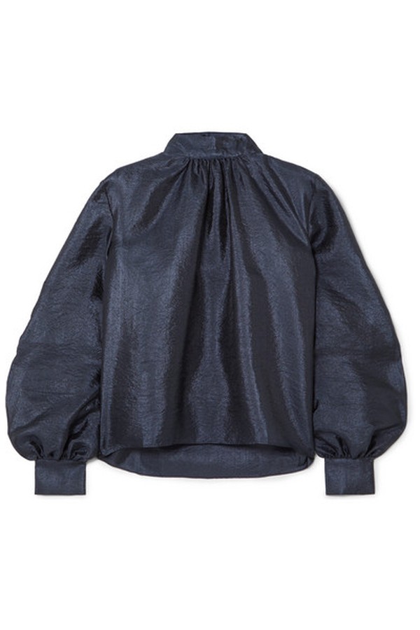 Hammered-Satin Blouse